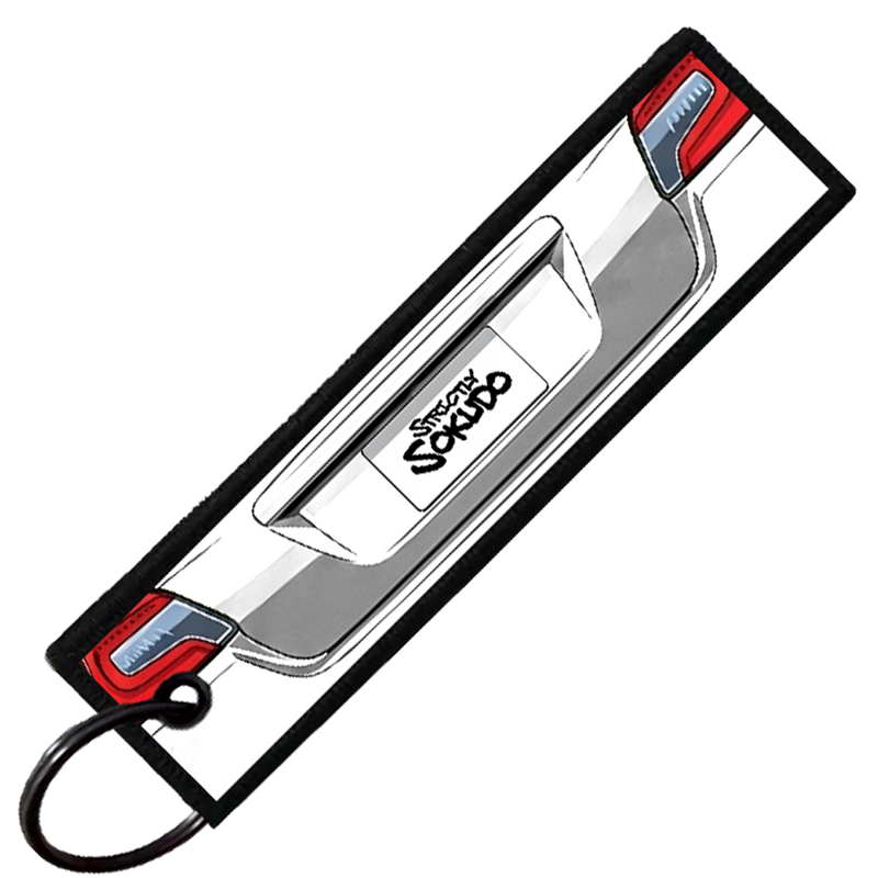 "WHITE WRX STI PORTRAIT" CUSTOM KEY TAG