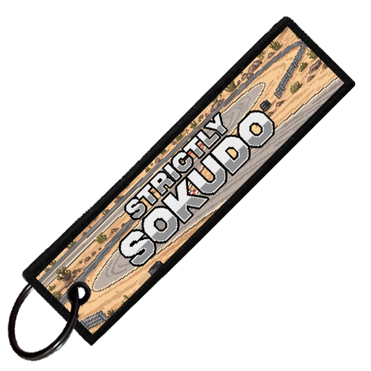 "WILLOW SPRINGS RACEWAY 8-BIT TRACK" CUSTOM KEY TAG