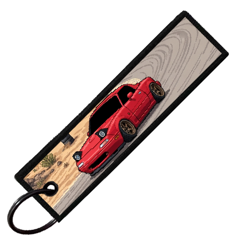"WILLOW SPRINGS RACEWAY 8-BIT TRACK" CUSTOM KEY TAG