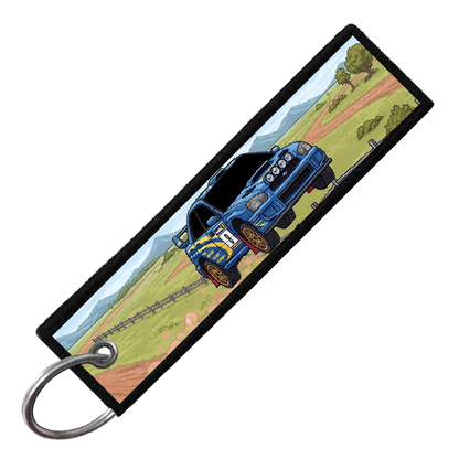 "WRX STI 8-BIT RALLY" CUSTOM KEY TAG
