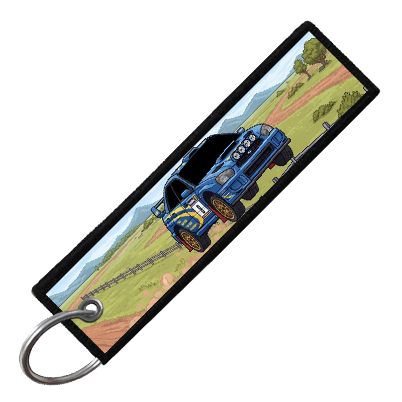"WRX STI 8-BIT RALLY" CUSTOM KEY TAG