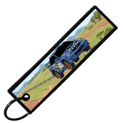 "WRX STI 8-BIT RALLY" CUSTOM KEY TAG
