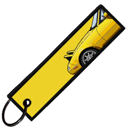 "YELLOW MIATA SIDE PROFILE" CUSTOM KEY TAG