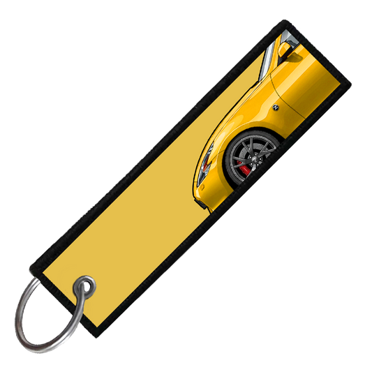 "YELLOW 370Z SIDE PROFILE" CUSTOM KEY TAG