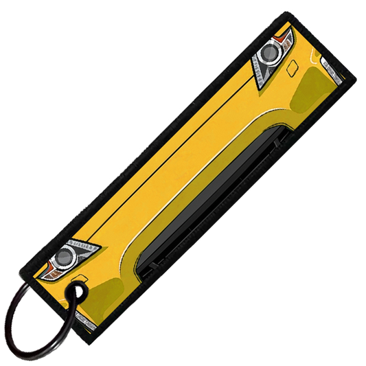 "YELLOW 370Z PORTRAIT" CUSTOM KEY TAG