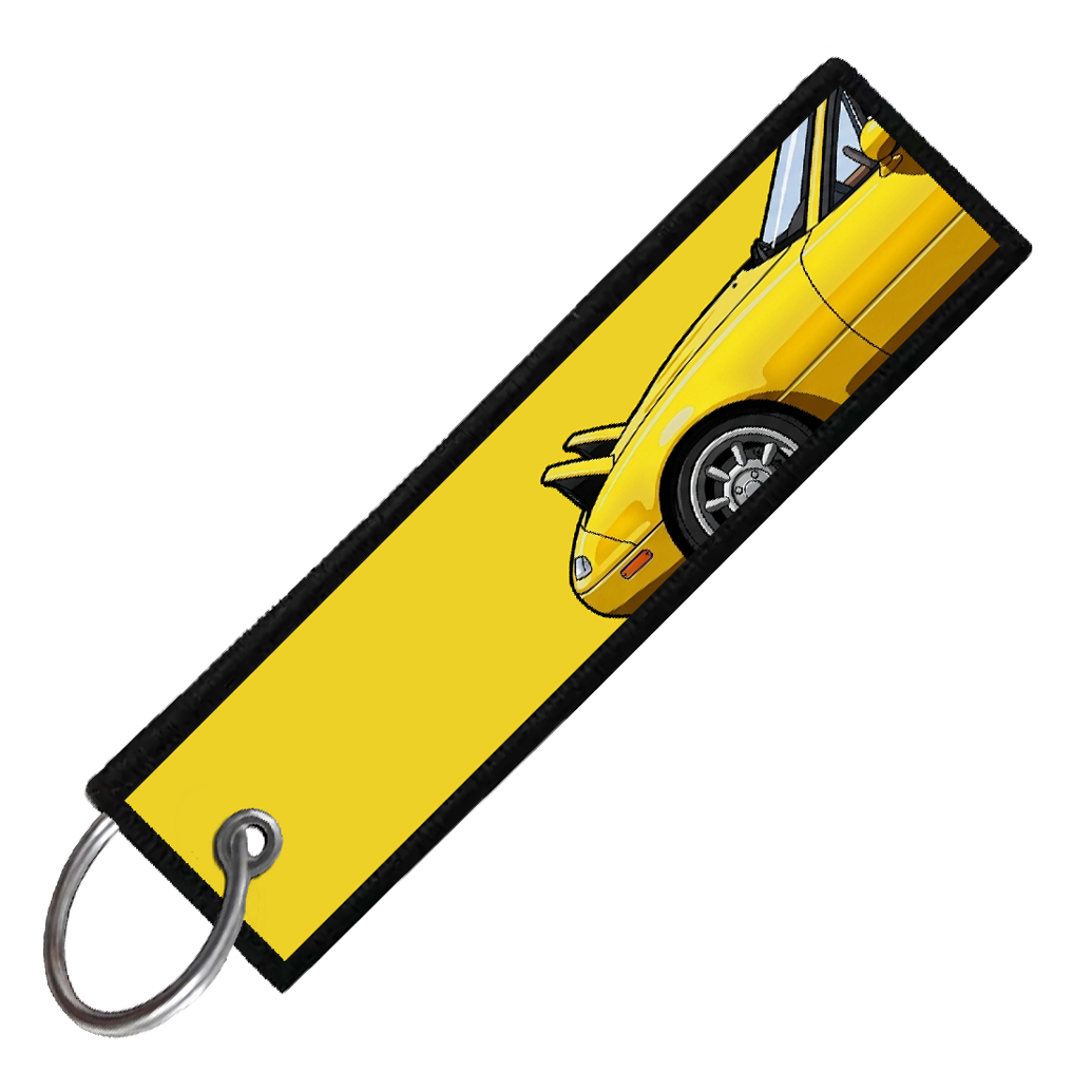 "YELLOW MIATA SIDE PROFILE" CUSTOM KEY TAG