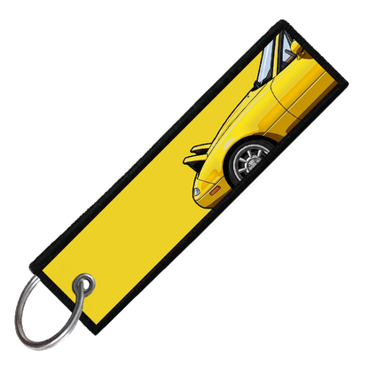 "YELLOW MIATA SIDE PROFILE" CUSTOM KEY TAG