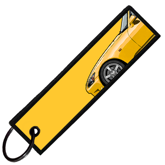 "YELLOW S2000 SIDE PROFILE" CUSTOM KEY TAG