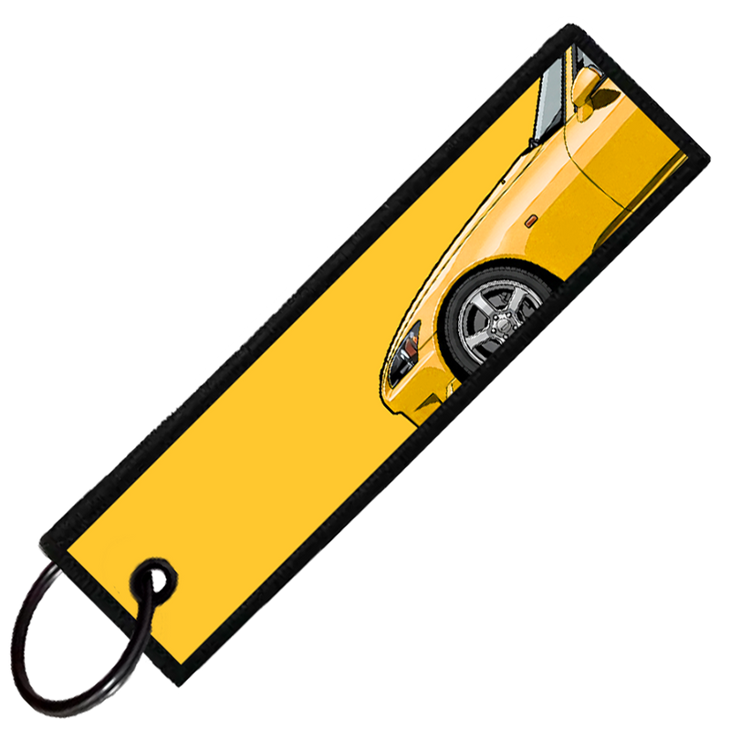 "YELLOW S2000 SIDE PROFILE" CUSTOM KEY TAG