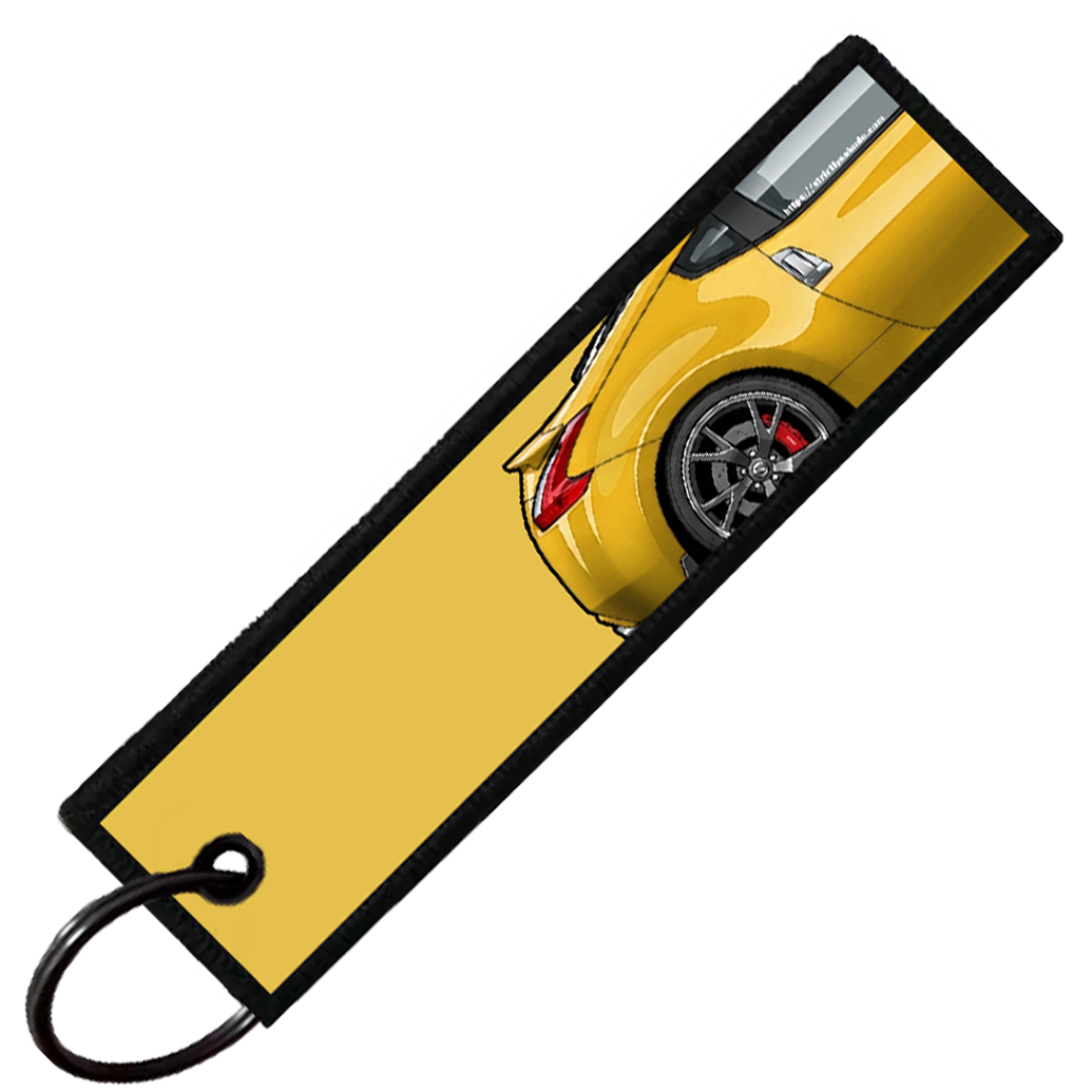 "YELLOW 370Z SIDE PROFILE" CUSTOM KEY TAG