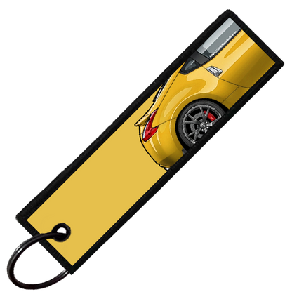 "YELLOW 370Z SIDE PROFILE" CUSTOM KEY TAG
