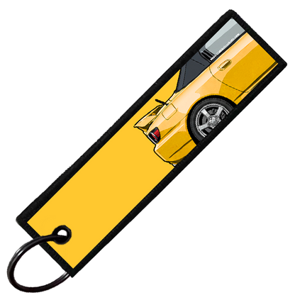 "YELLOW S2000 SIDE PROFILE" CUSTOM KEY TAG