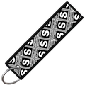 RATED key tag white back