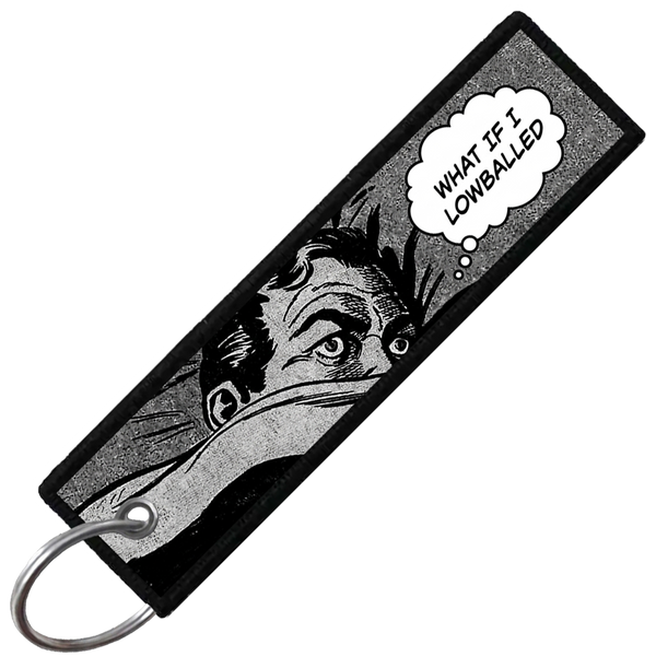 "WHAT IF I LOWBALLED" KEY TAG — NEW ERA 002