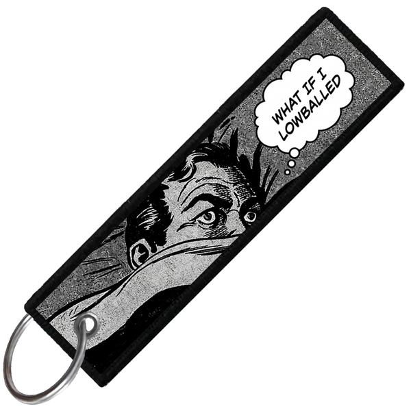 "WHAT IF I LOWBALLED" KEY TAG — NEW ERA 002