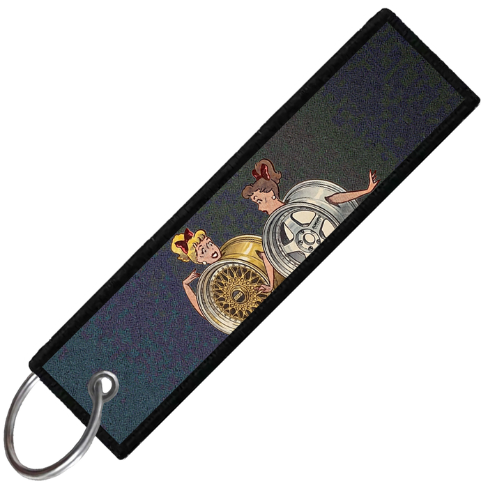 "WHEEL LADIES" CUSTOM KEY TAG